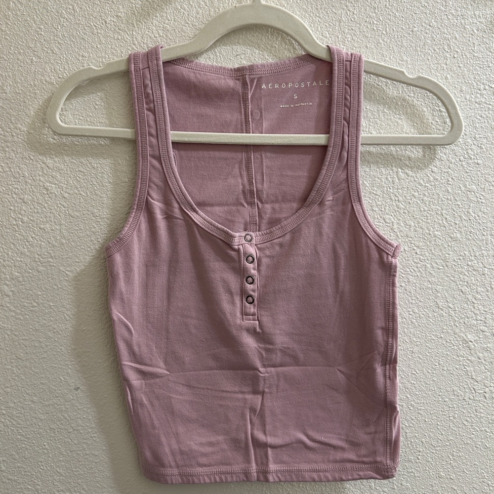 Aeropostale Pink Tank Top Button Down